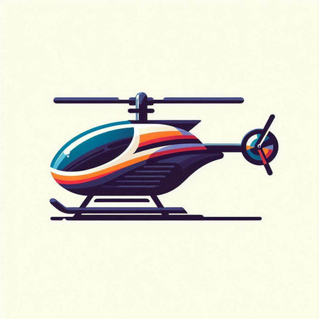 Helicopter vector illustration. Flat style design. Vector illustration.のイラスト素材