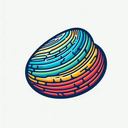 Illustration of a stylized planet in the form of a circleのイラスト素材