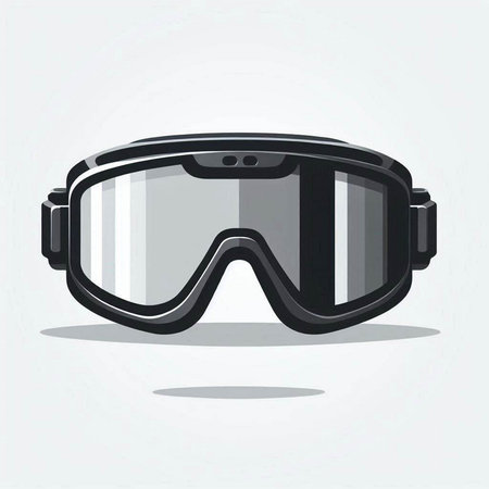 Ski goggles on white background. Vector illustration. Eps 10.のイラスト素材