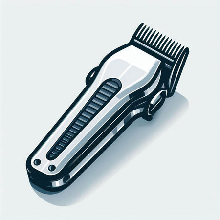 Stylized illustration of a hair clipper on a white backgroundのイラスト素材