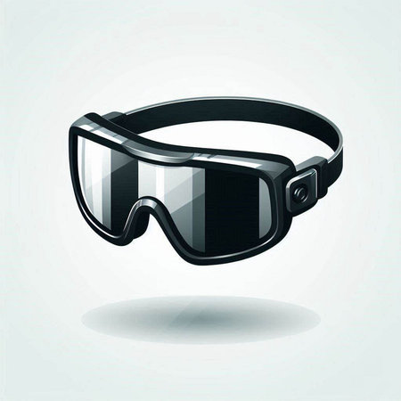 Ski goggles isolated on white background. Vector illustration. Eps 10.のイラスト素材