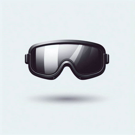 Ski goggles on white background. Vector illustration. Eps 10.のイラスト素材