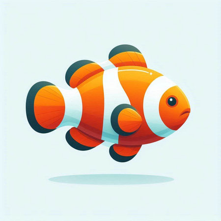 Clown fish, vector illustration, eps 10, no transparencyのイラスト素材