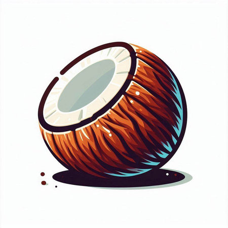 Illustration of a coconuts isolated on a white background.のイラスト素材