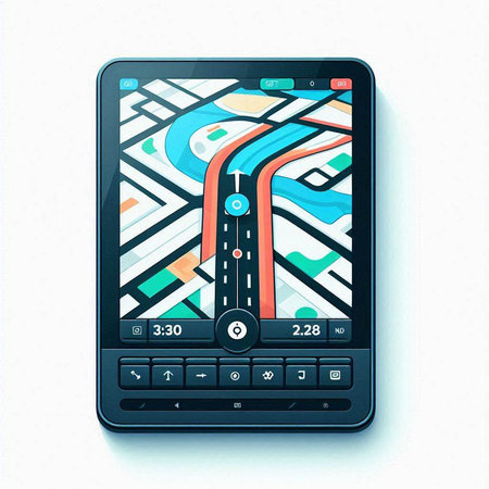 GPS navigation map on the mobile phone. Vector illustration. Eps 10のイラスト素材