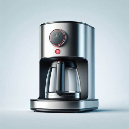 Coffee maker on a white background. 3d rendering.のイラスト素材