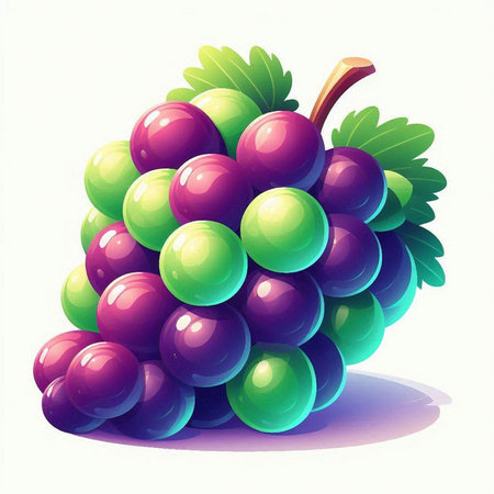 Grapes on a white background. Vector illustration for your designのイラスト素材