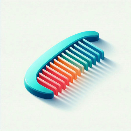 Hairbrush icon. 3d isometric style vector illustration.のイラスト素材