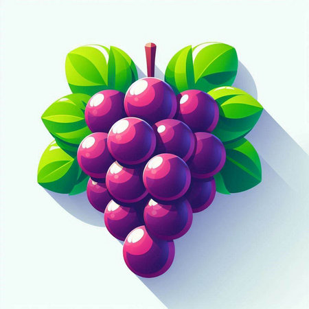 grapes on a white background, vector illustration, eps10のイラスト素材