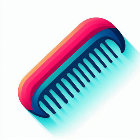 Vector illustration of a comb on a white background. Eps 10.のイラスト素材
