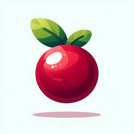 Cranberry icon. Vector illustration of a cartoon cranberry.のイラスト素材