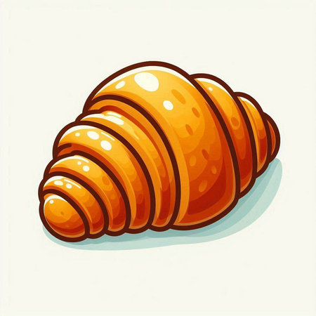 Croissant icon. Vector illustration of a croissant.のイラスト素材