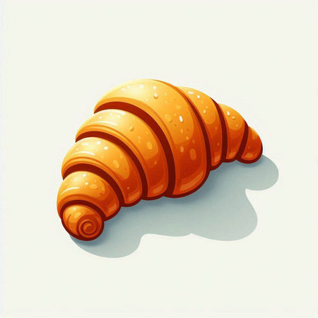 Croissant isolated on white background. Vector illustration. Eps 10のイラスト素材