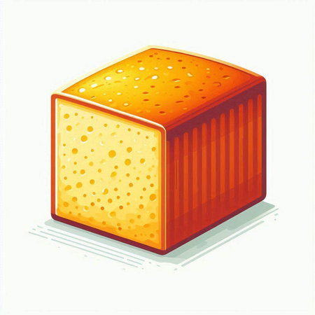 Illustration of cheese on a white background. Vector illustration of cheese.のイラスト素材
