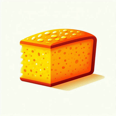 cheese slice on a white background. vector illustration of cheese sliceのイラスト素材