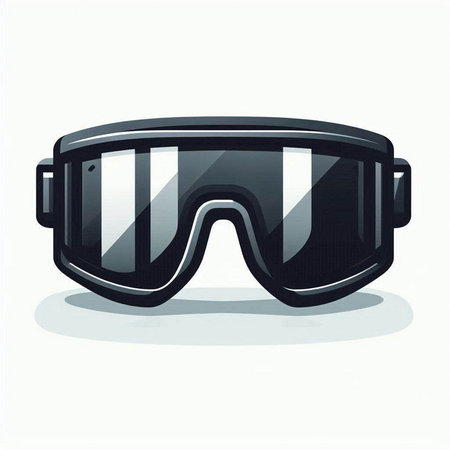 Ski goggles isolated on white background. Vector illustration. Eps 10.のイラスト素材