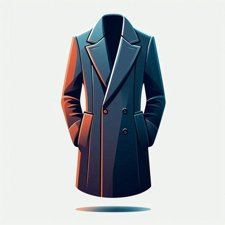 Men's coat in the form of a mannequin. Vector illustrationのイラスト素材