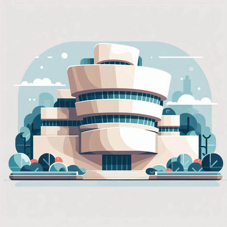 Modern city architecture. Vector illustration in flat style. City landscape.のイラスト素材