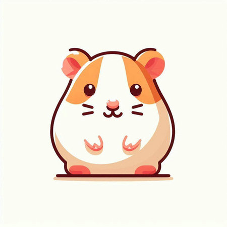 Cute hamster vector illustration. Cute hamster character.のイラスト素材