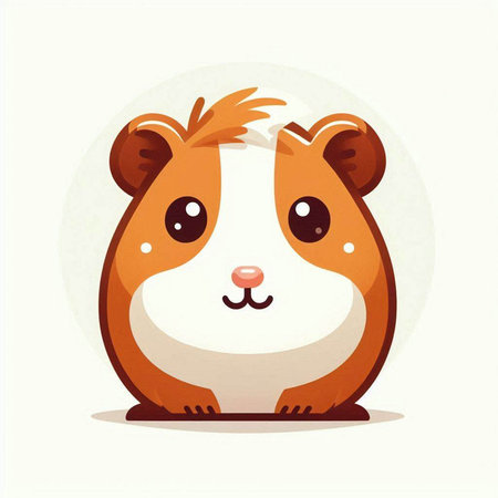 Cute hamster vector illustration. Cute hamster character.のイラスト素材