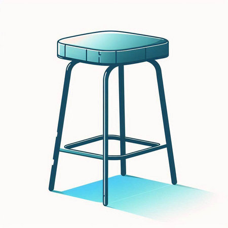 Bar stool on a white background. 3d rendering. High resolution.のイラスト素材