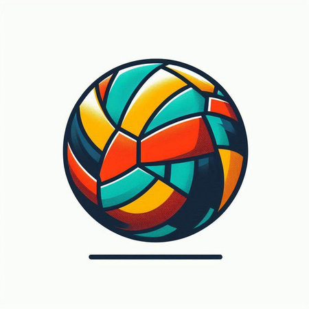 Abstract colorful soccer ball isolated on a white background. Vector illustration.のイラスト素材