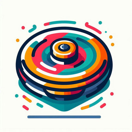 Abstract colorful background with circles and lines. Vector illustration. Eps 10のイラスト素材