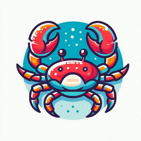 Crab icon. Cartoon illustration of crab vector icon for web designのイラスト素材