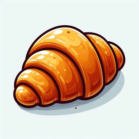 Croissant icon. Vector illustration of a croissant.のイラスト素材