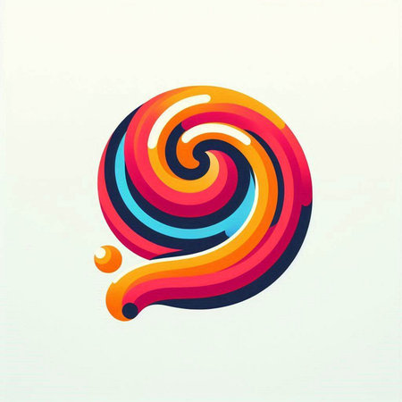 Colorful calligraphic design element. Vector illustration for your designのイラスト素材