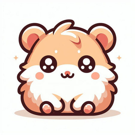 Cute hamster vector illustration. Cute hamster character.のイラスト素材