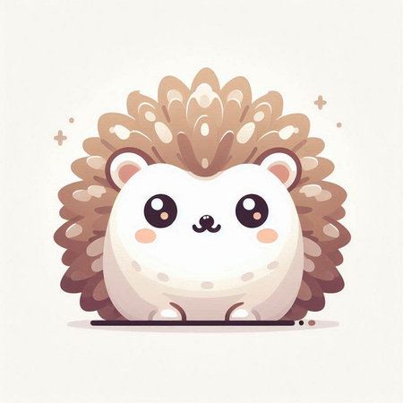 Cute hedgehog. Vector illustration of a little hedgehog.のイラスト素材