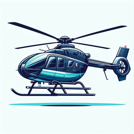 Helicopter vector illustration, isolated on the white background. Vector illustration.のイラスト素材