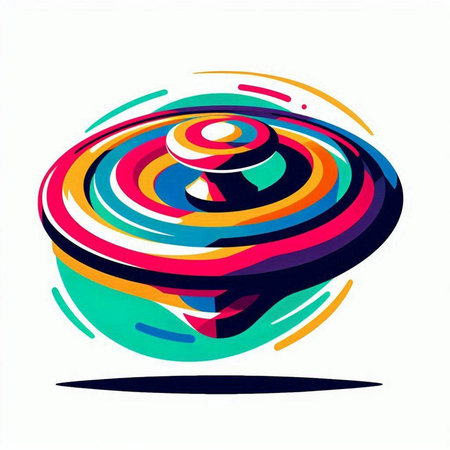 Abstract colorful background with circles and lines. Vector illustration for your designのイラスト素材