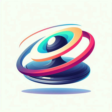 abstract 3d colorful sphere on white background, vector illustration.のイラスト素材