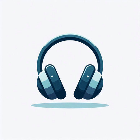 Headphones icon. Vector illustration. Eps 10. Isolated on white background.のイラスト素材