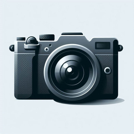 Retro camera on a white background. Vector illustration. Eps 10のイラスト素材
