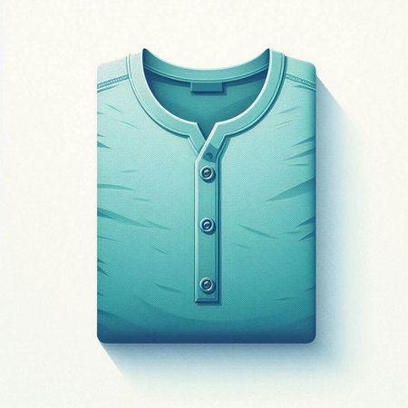 Illustration of a folded t-shirt on a white background.のイラスト素材