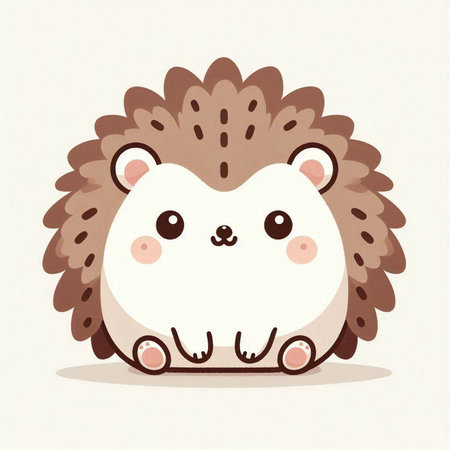 Cute hedgehog vector illustration. Cute cartoon hedgehog.のイラスト素材