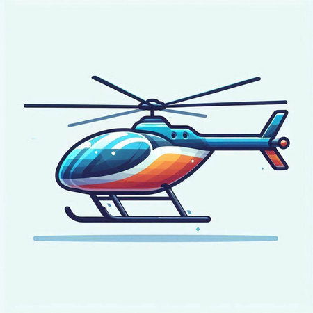 Helicopter vector icon. Cartoon illustration of helicopter vector icon for web designのイラスト素材