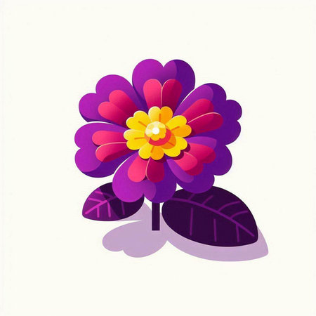 cute flower on a white background, vector illustration, eps10のイラスト素材