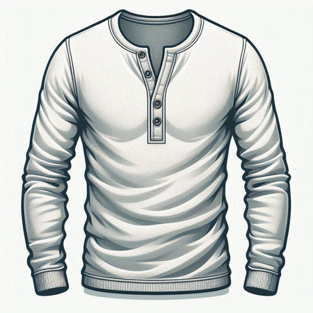 Vector illustration of a men's sweater isolated on a white background.のイラスト素材