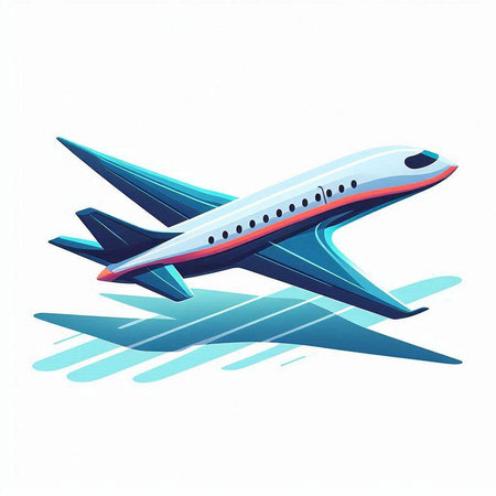 Airplane on a white background. Vector illustration. Eps 10.のイラスト素材