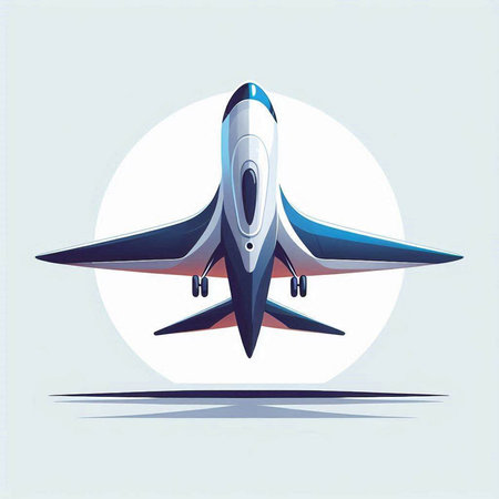 Airplane in the sky. Vector illustration of a passenger aircraft.のイラスト素材