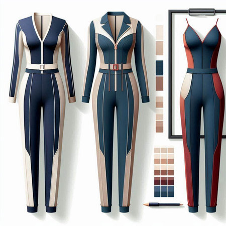 Women's sports suit on a mannequin. 3d renderingのイラスト素材