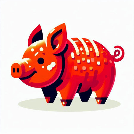 Piggy bank. Vector illustration of a piggy bank.のイラスト素材