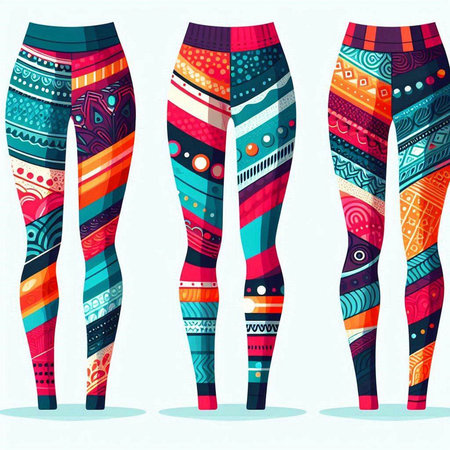 Set of colorful leggings. Vector illustration for your design.のイラスト素材
