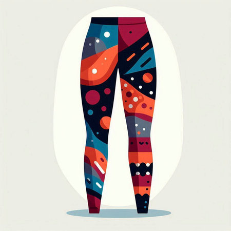 Colorful female leggings. Vector illustration for your design.のイラスト素材
