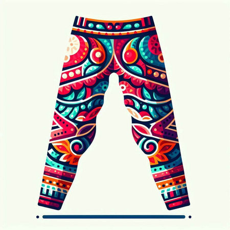 Trousers with ethnic ornament. Hand drawn illustration for your designのイラスト素材