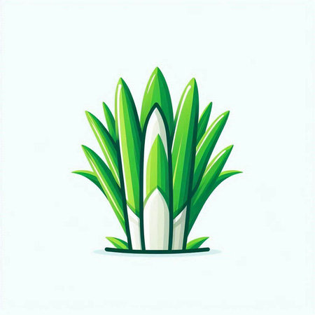 Illustration of a green grass isolated on a white background - vectorのイラスト素材